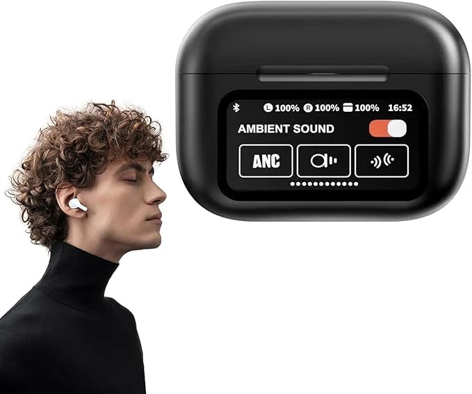 A9 Pro Screen TWS True Wireless Earbuds with ANC & Smart Features